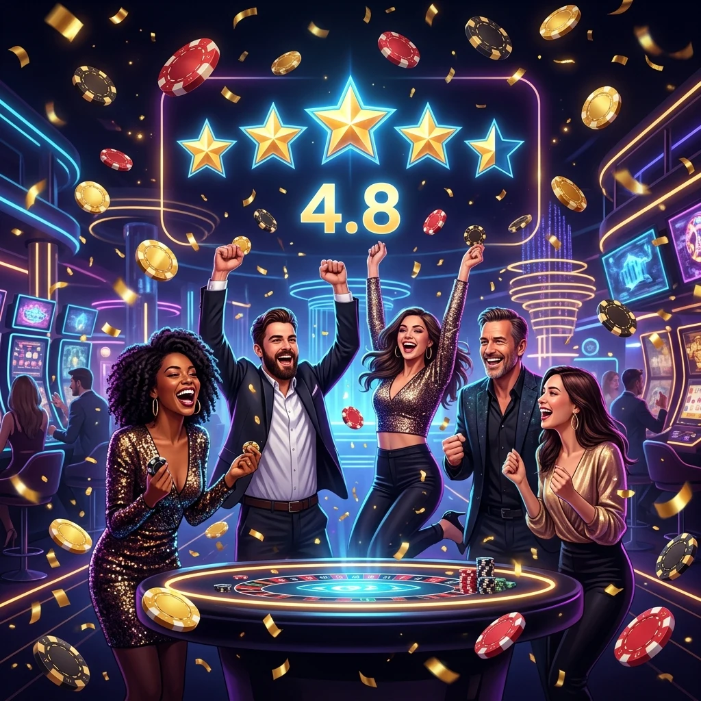 Painel visual de avaliação de tipos de jogos com estrelas e comentários de jogadores